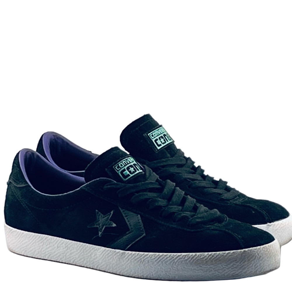 Converse Cons Black Suede Sneakers Purple Lining Style 154448C Men's 10 Low Top